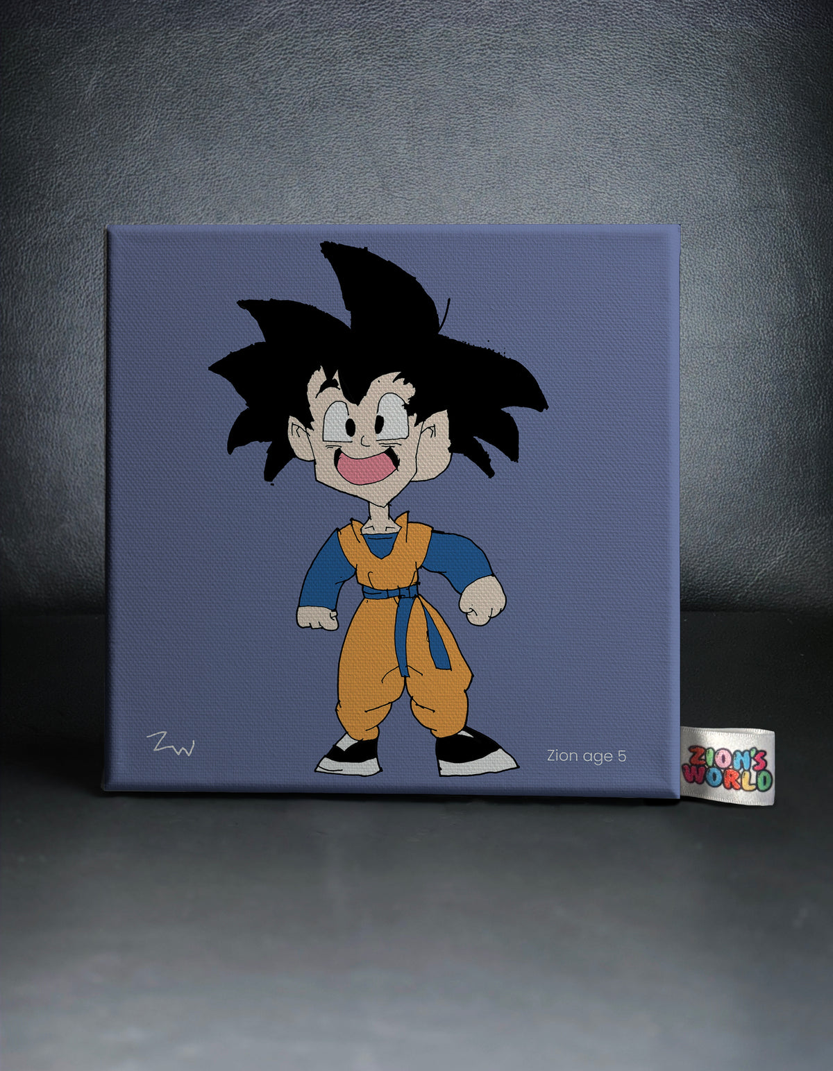 Goku Canvas - Drawn & Coloured By Zion, Age 5 - [No. 112]