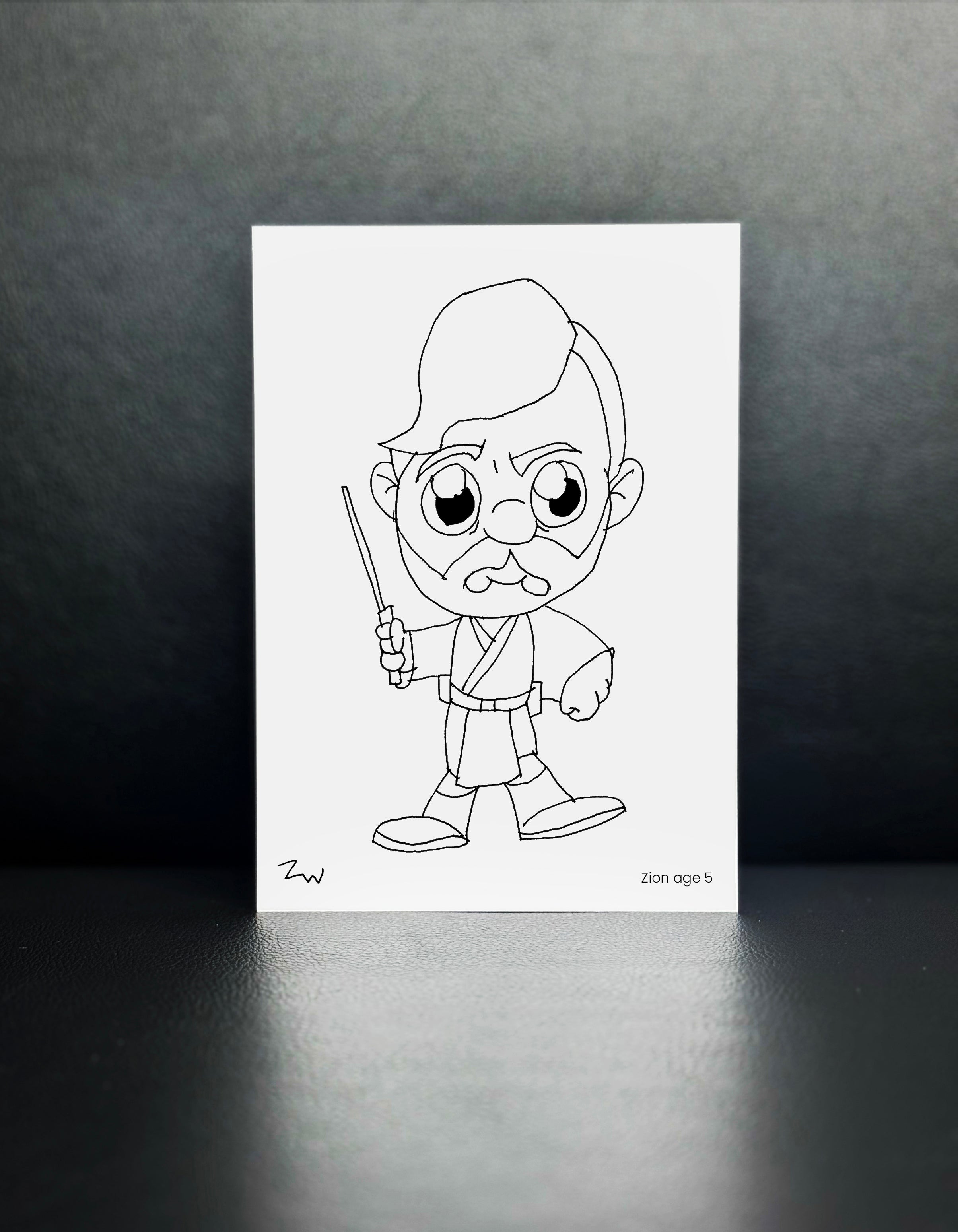 Obi Wan Kenobi - Drawn By Zion, Age 5 - [No. 110]
