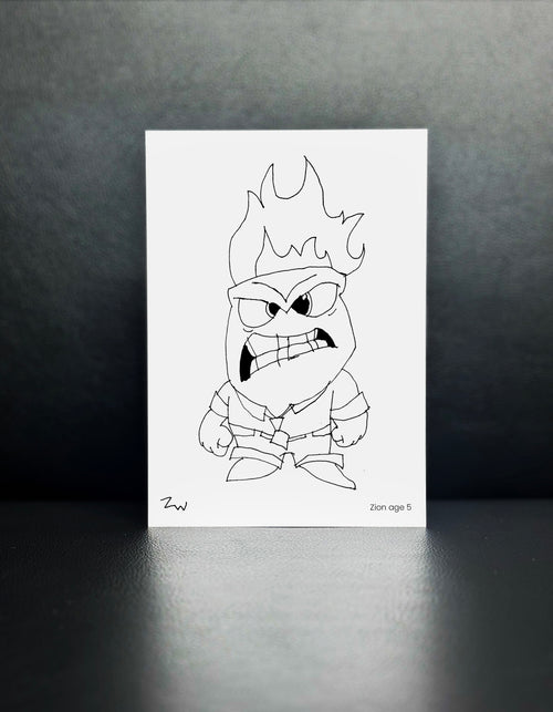 Anger, Inside Out 2 - Drawn By Zion, Age 5 - [No. 143]