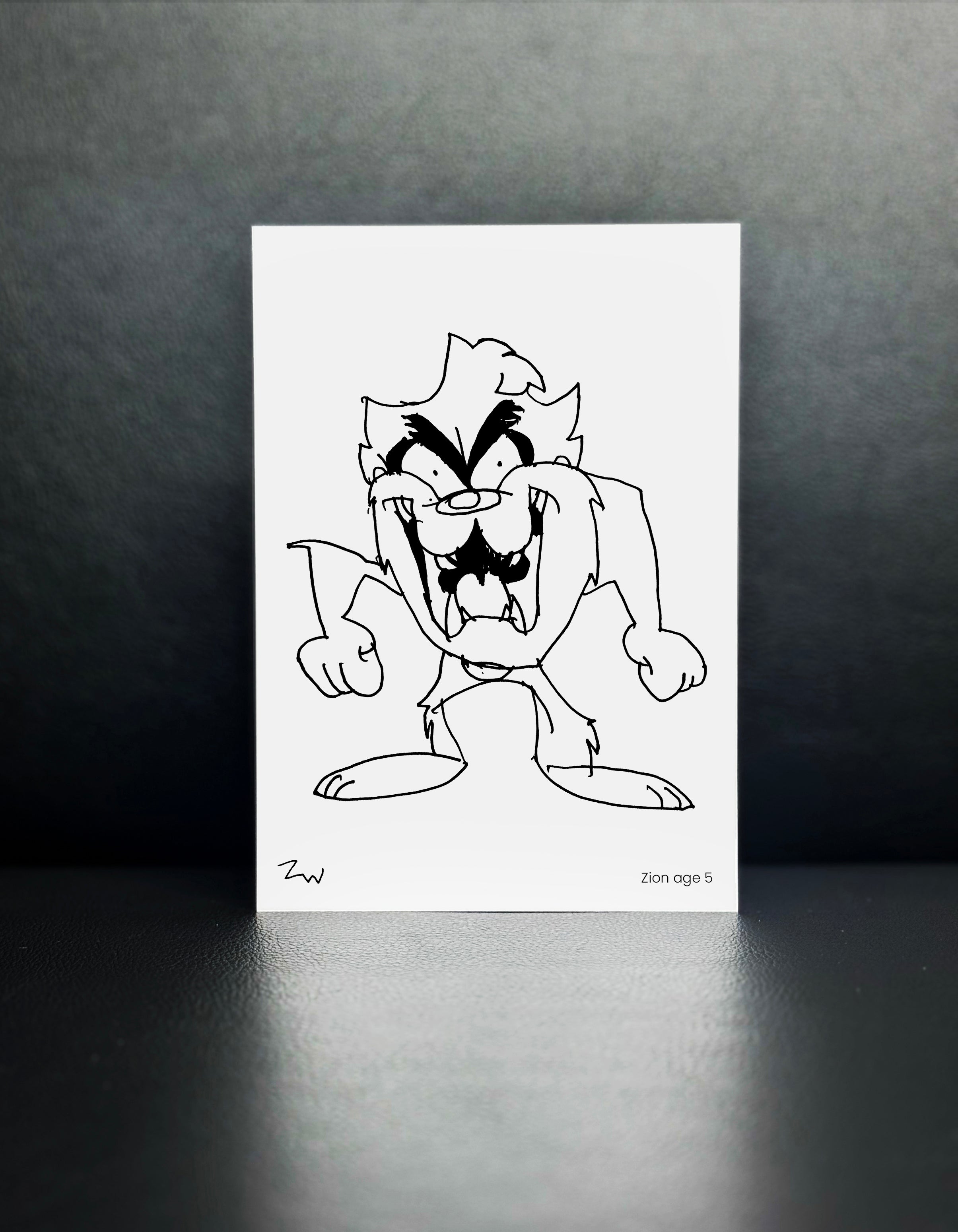 Tasmanian Devil - Drawn By Zion, Age 5 - [No. 16]