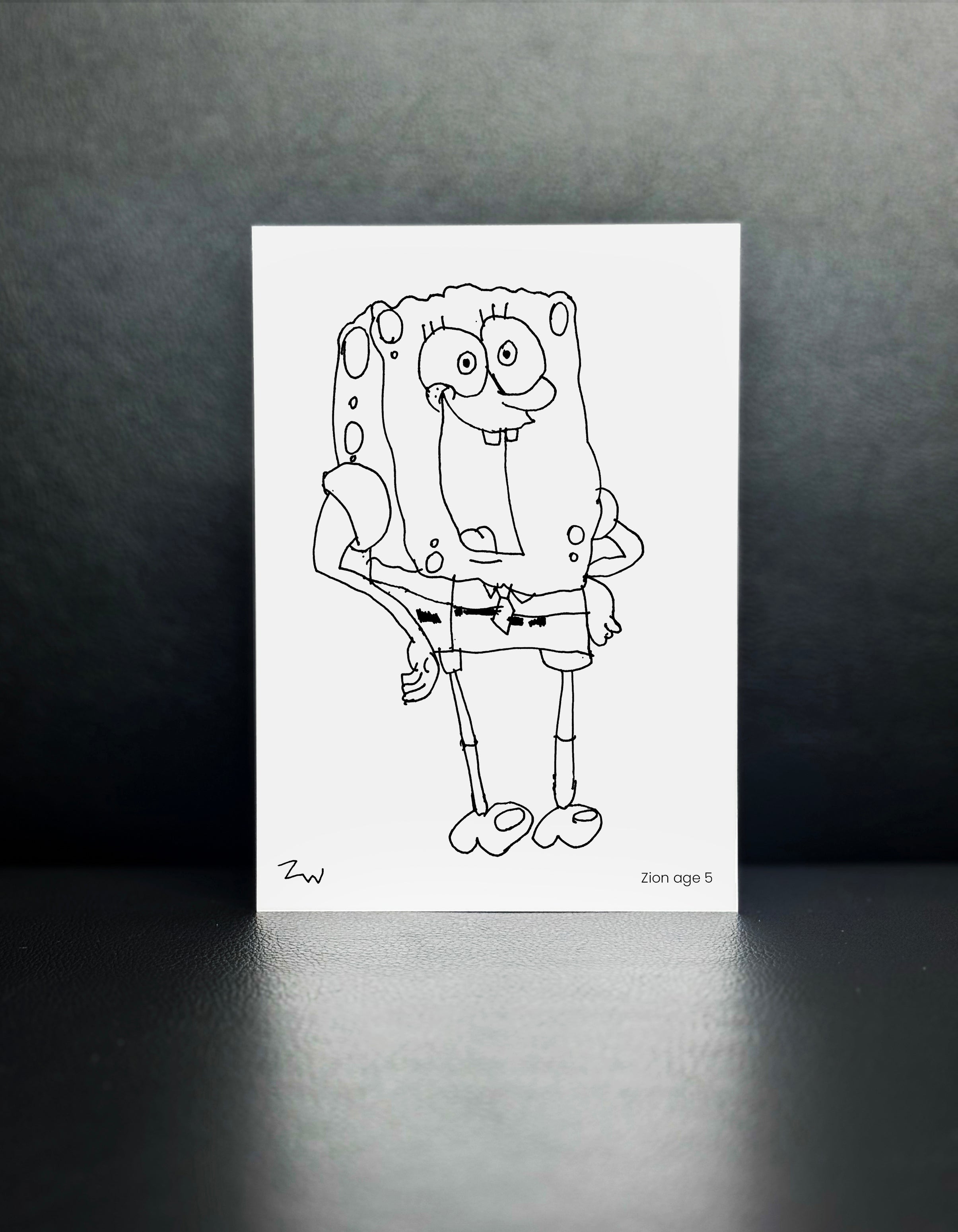 Spongebob Squarepants - Drawn By Zion, Age 5 -No. 44]