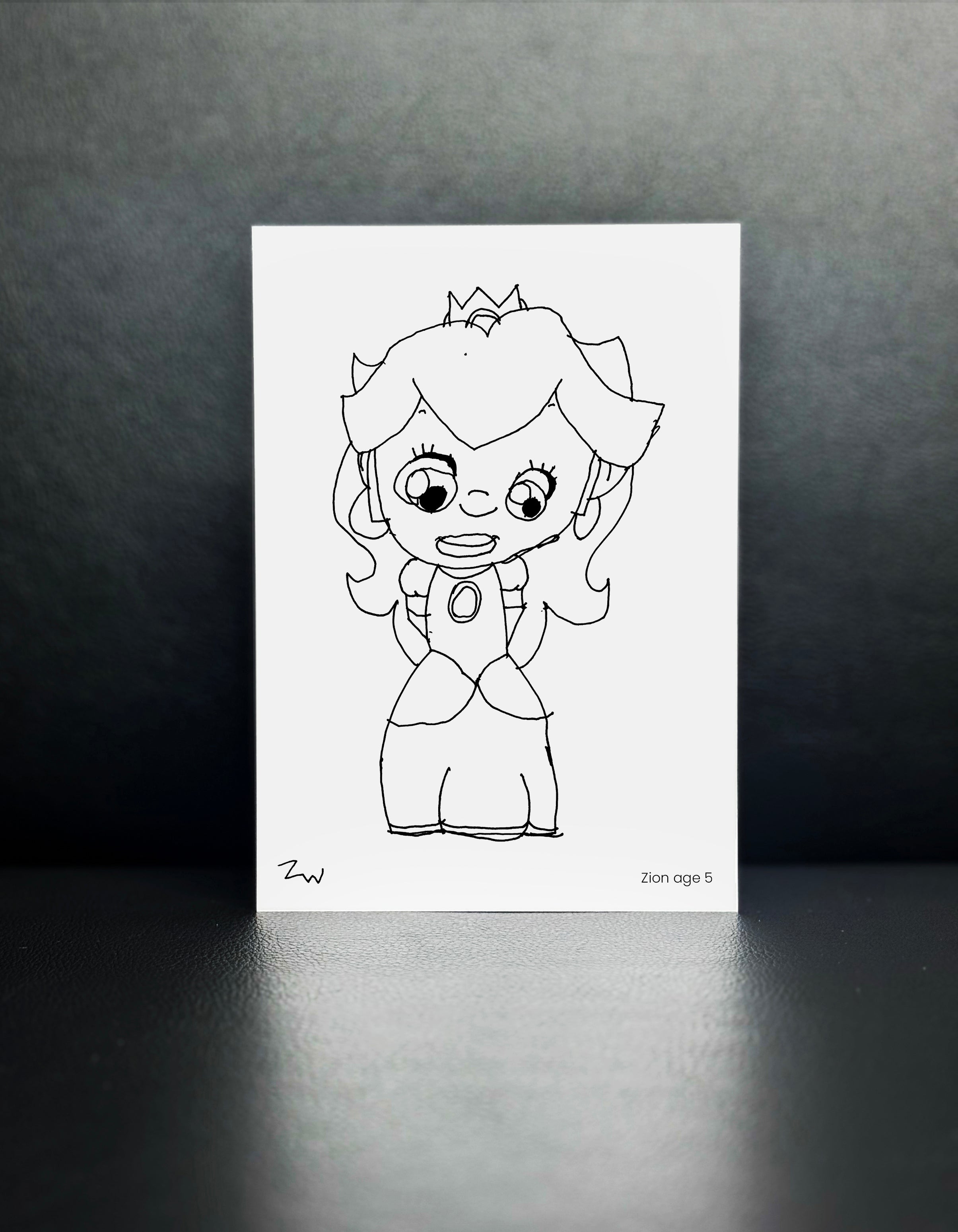 Princess Peach - Drawn By Zion, Age 5 - [No. 46]
