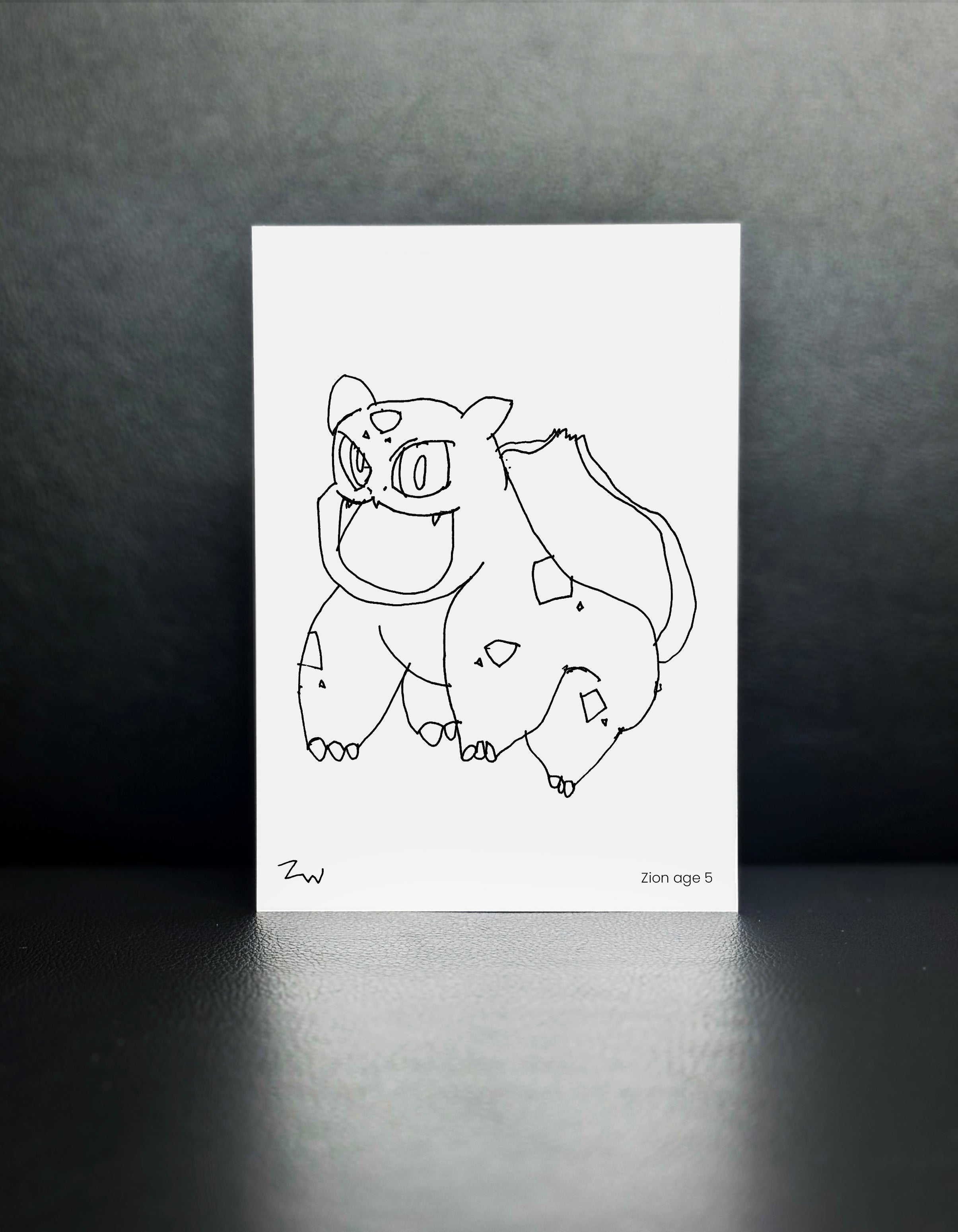 Bulbasaur, Pokemon - Drawn By Zion, Age 5 - [No. 61]