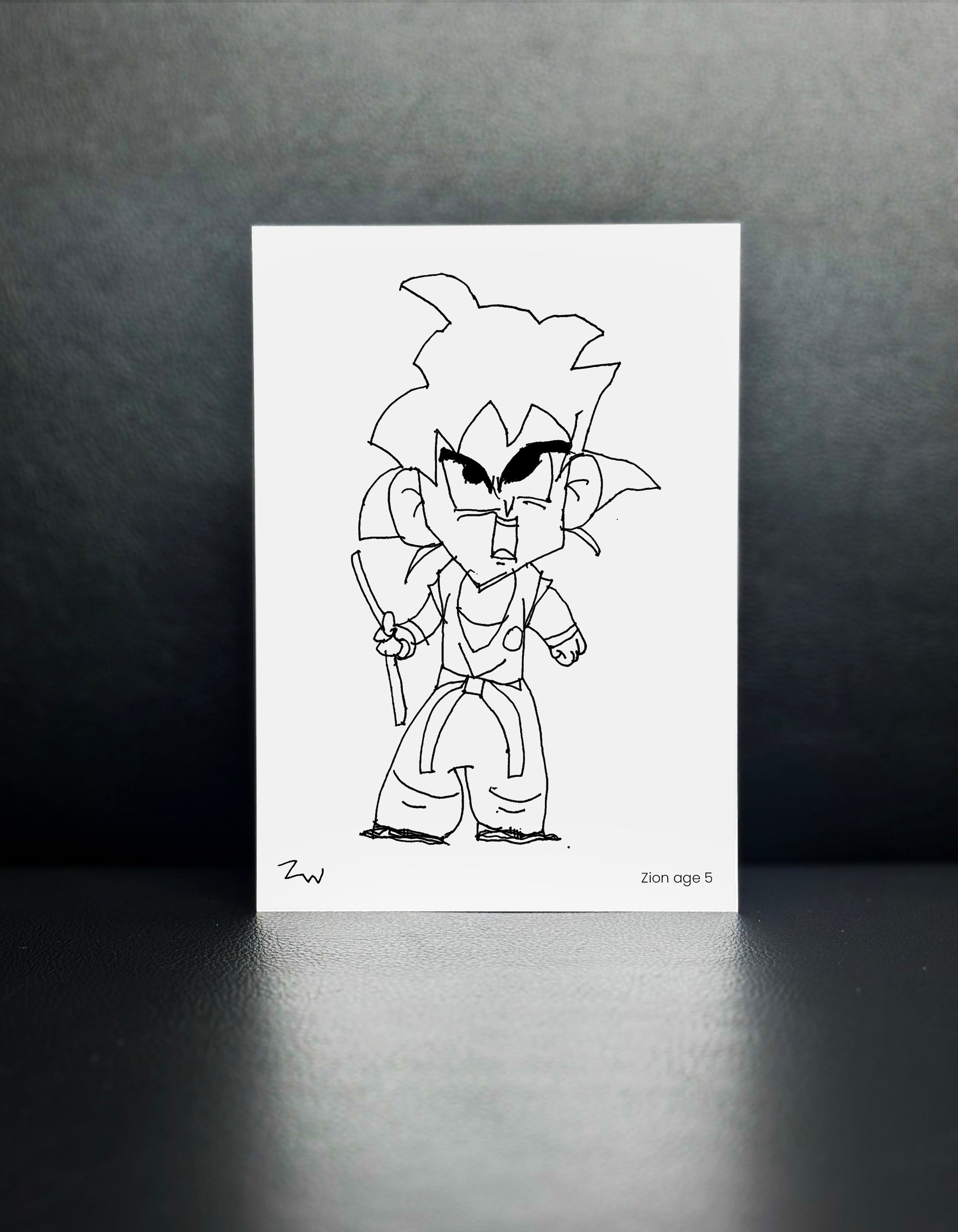 Goku, Dragon Ball Z - Drawn By Zion, Age 5 - [No. 67]