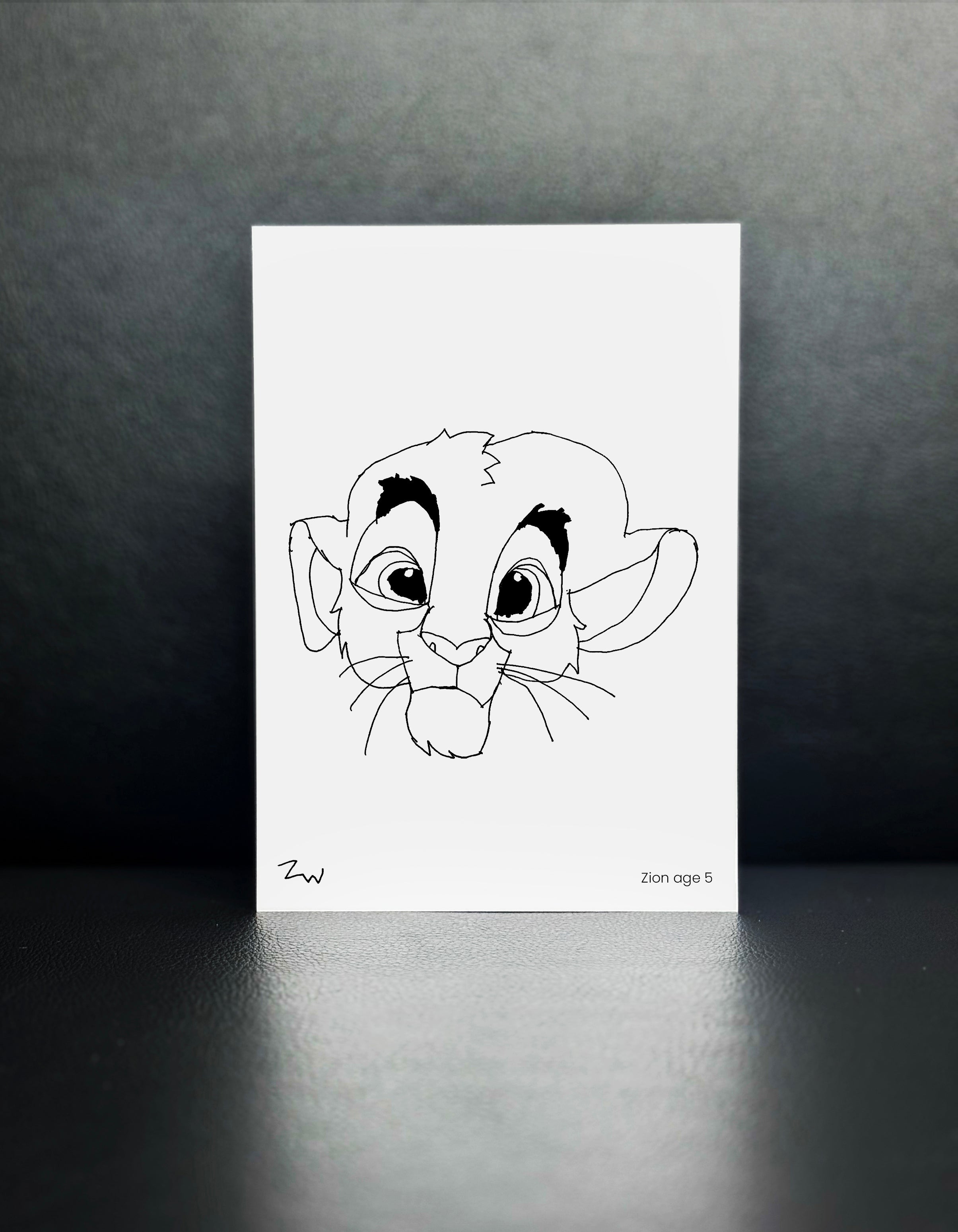 Simba, Lion King - Drawn By Zion, Age 5 - [No. 85]