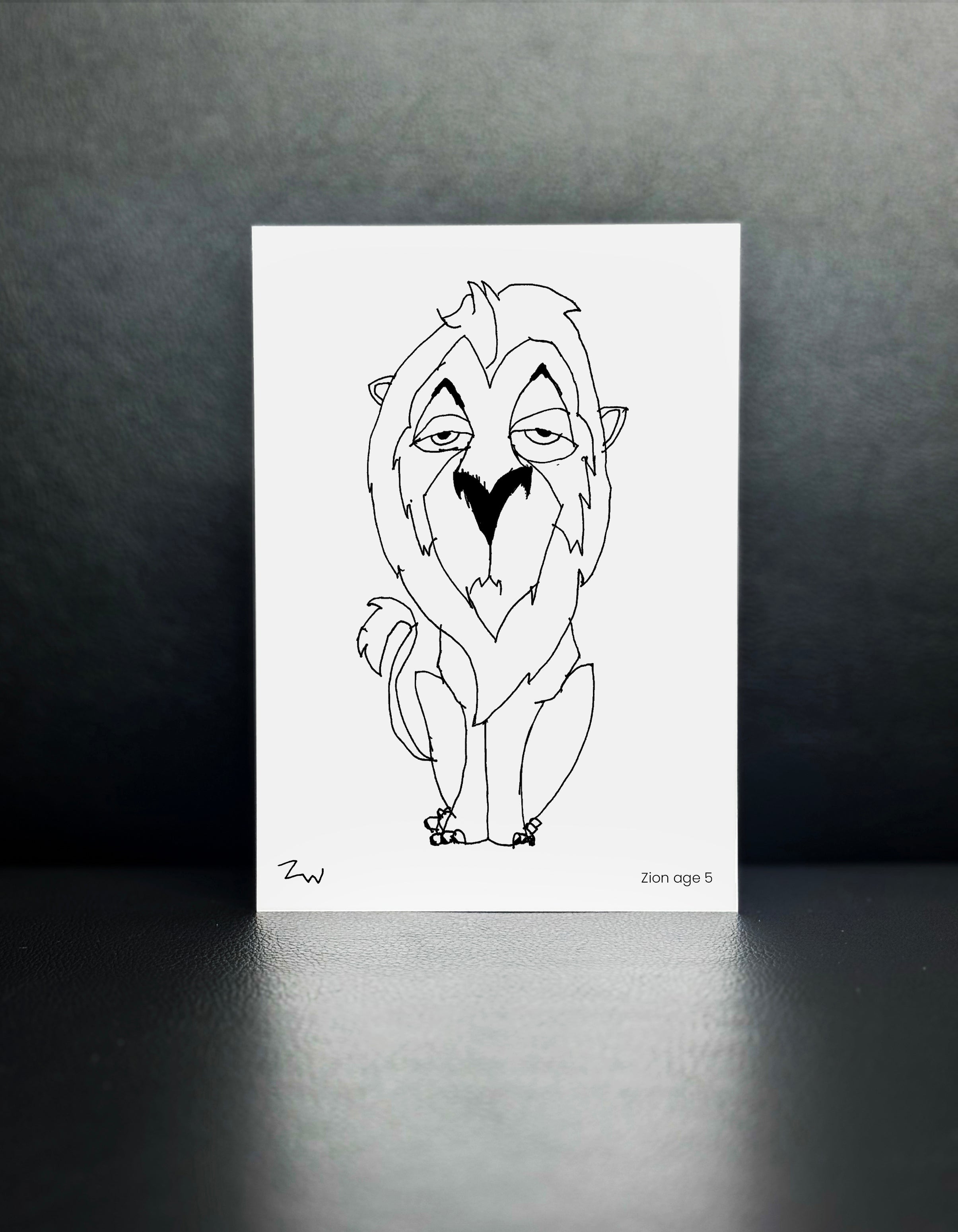 Scar, Lion King Drawn - By Zion, Age 5 - [No. 86]