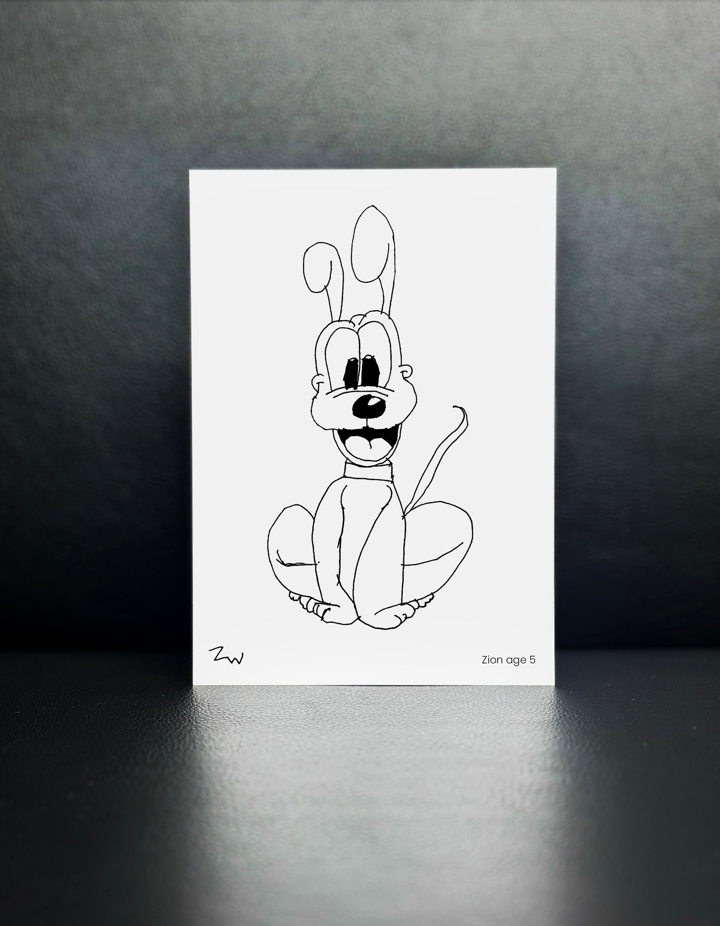 Pluto, Mickey Mouse - Drawn By Zion, Age 5 - [No. 88]