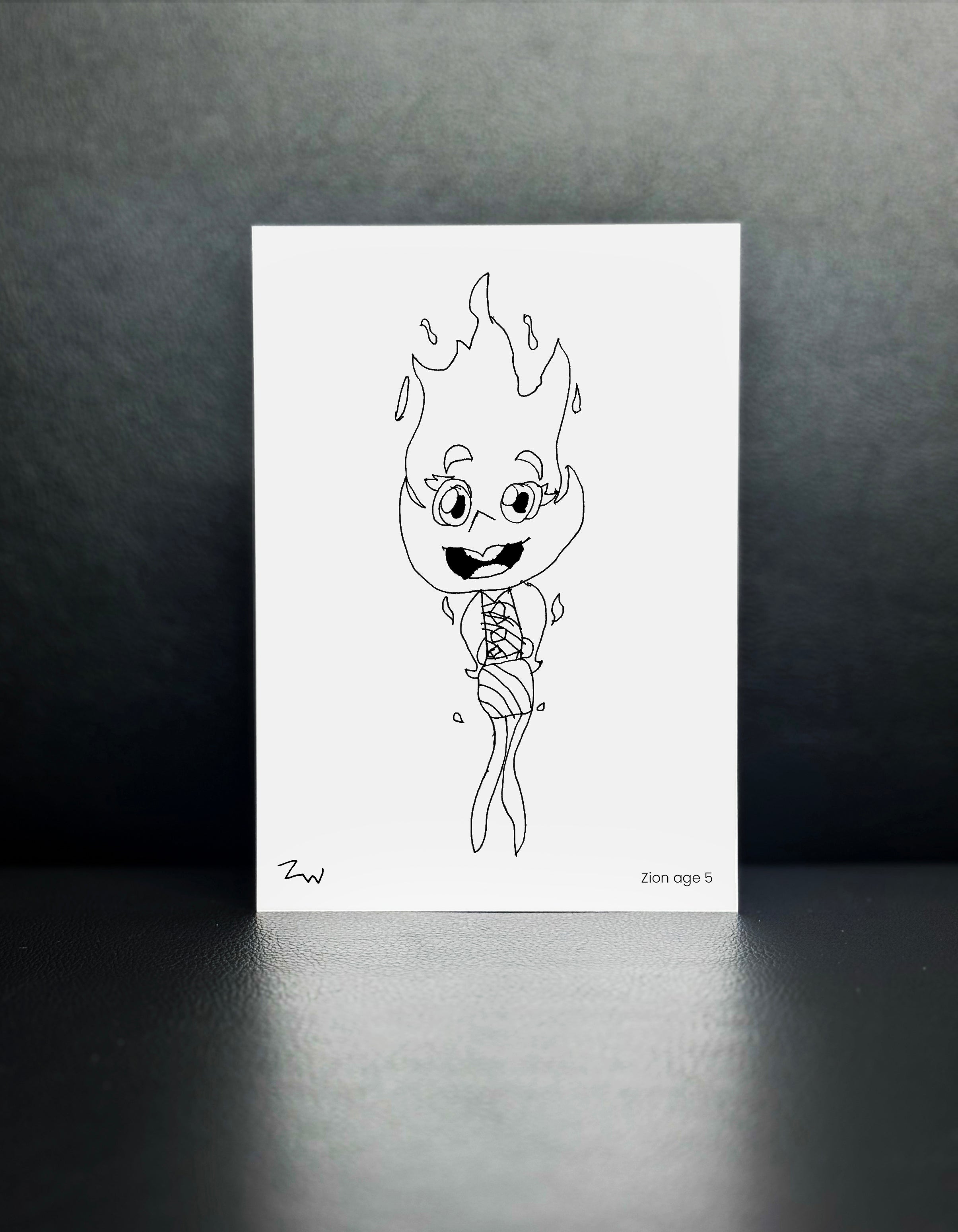 Ember, Elementals - Drawn By Zion, Age 5 - [No. 95]